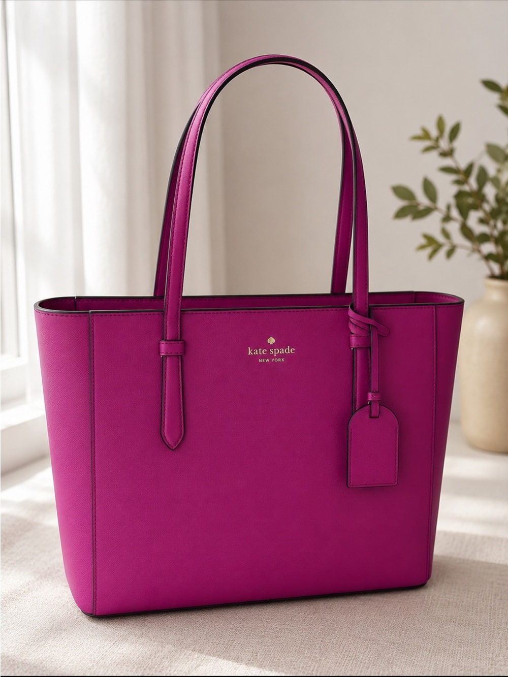NWT Kate Spade New York Medium Tote Baja Rose Saffiano Tote Bag Schuyler